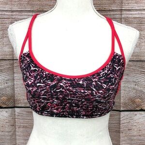 Lululemon Pink, Purple and Black Lighten Up Bra Sports Bra Size 6